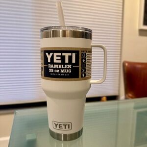 Yeti Rambler White Mug with Straw Lid